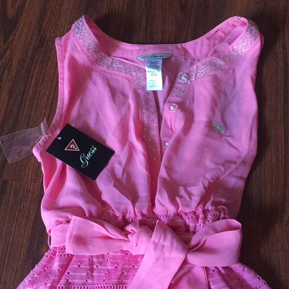 Guess pink girl dress